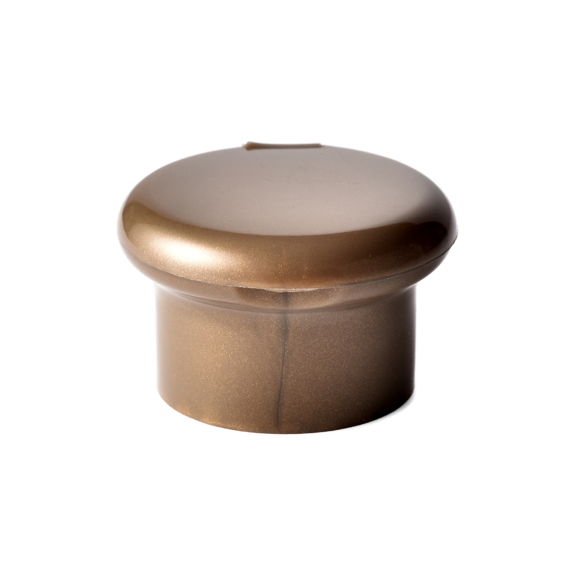 T24-05A-1 24/410 PP flip top cap for hair care and personal care packaging, front view closed