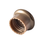 24/410 PP flip top cap for hair care and personal care packaging, bottom view
