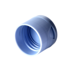 24/410 PP flip top cap for hair care and household care packaging, bottom view