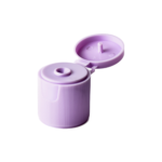 24/415 PP flip top cap for hair care and household care packaging, front view open