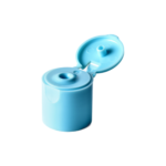 24/415 PP flip top cap for hair care and household care packaging, front view open