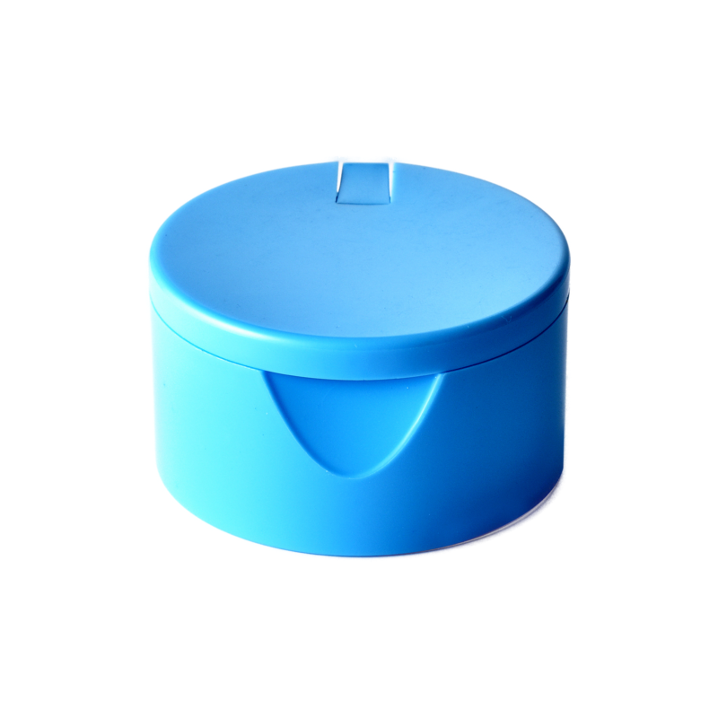 24/410 PP flip top cap for hair care and household care packaging, front view closed
