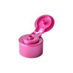28/410 PP flip top cap for hair care and personal care packaging, front view open