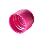28/410 PP flip top cap for hair care and personal care packaging, bottom view