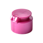 28/410 PP flip top cap for hair care and personal care packaging, back view