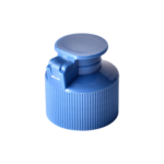 28/410 PP flip top cap for hair care and personal care packaging, back view