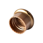 28/410 PP flip top cap for hair care and personal care packaging, bottom view