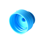 28/410 PP flip top cap for hair care and household care packaging, bottom view