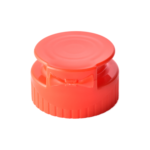 28/400 PP and TPE silicone valve cap for food and condiment, personal care and household care packaging, back view