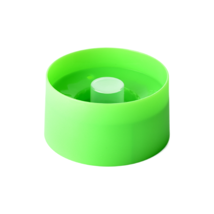 28/410 PP and TPE silicone valve cap for food and condiment, personal care and household care packaging, front view closed