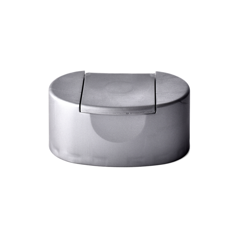 32/410 PP and TPE silicone valve cap for food and condiment, personal care and household care packaging, front view closed