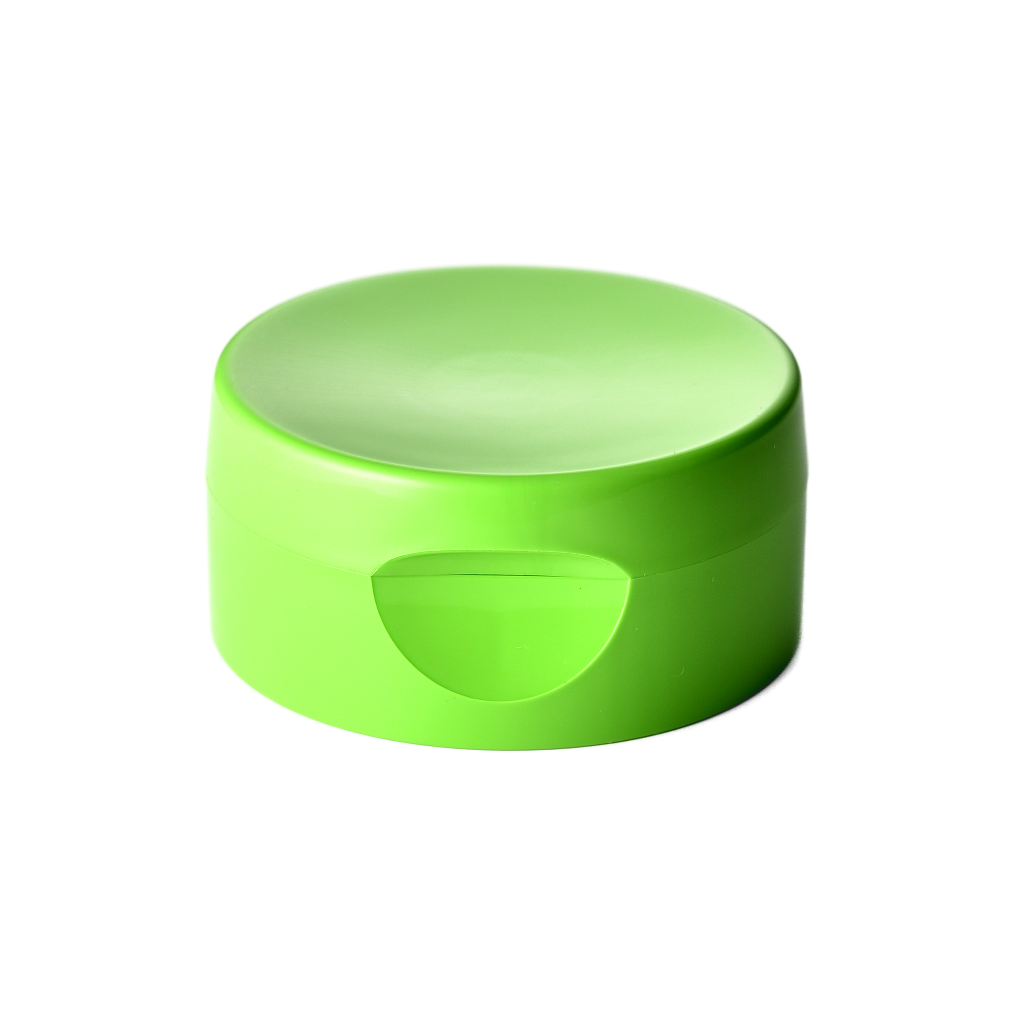 V33-02-1 33/400 PP and TPE silicone valve cap for food and condiment, personal care and household care packaging, front view closed