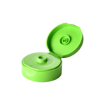 33/400 PP and TPE silicone valve cap for food and condiment, personal care and household care packaging, front view open