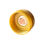 38/400 PP and TPE silicone valve cap for food and condiment, personal care and household care packaging, bottom view