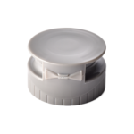 38/400 PP and TPE silicone valve cap for food and condiment, personal care and household care packaging, back view