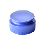 38/400 PP and TPE silicone valve cap for food and condiment, personal care and household care packaging, front view closed