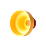 38/400 PP and TPE silicone valve cap for food and condiment, personal care and household care packaging, bottom view