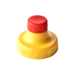 38/400 PP and TPE silicone valve cap for food and condiment, personal care and household care packaging, back view