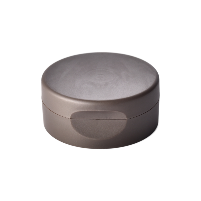 38/400 PP and TPE silicone valve cap for food and condiment, personal care and household care packaging, front view closed