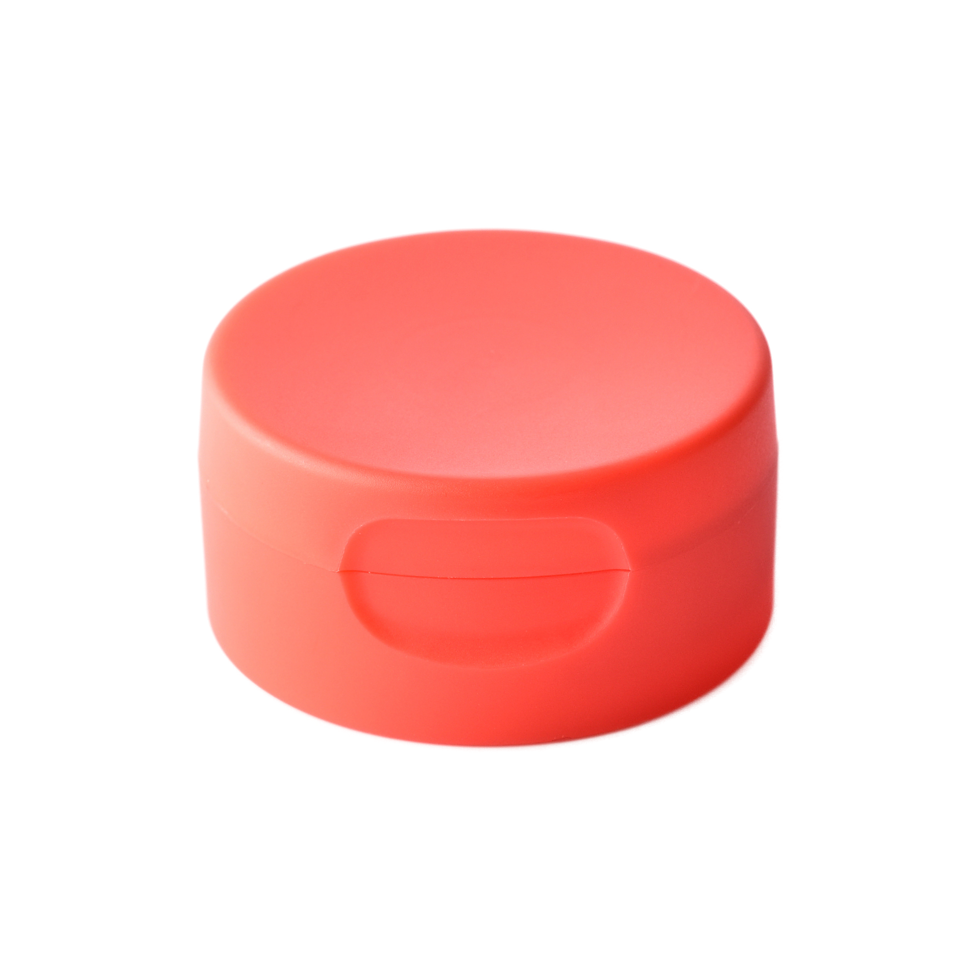 V38-14-1 38/400 PP and TPE silicone valve cap for food and condiment, personal care and household care packaging, front view closed