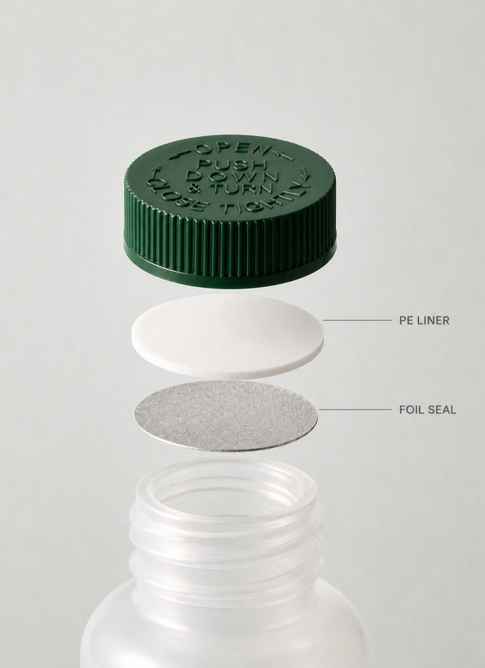 Child-resistent-cap-liner-option