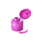 28/415 PP tamper-evident cap for hair care and personal care packaging, front view open with tamper band removed