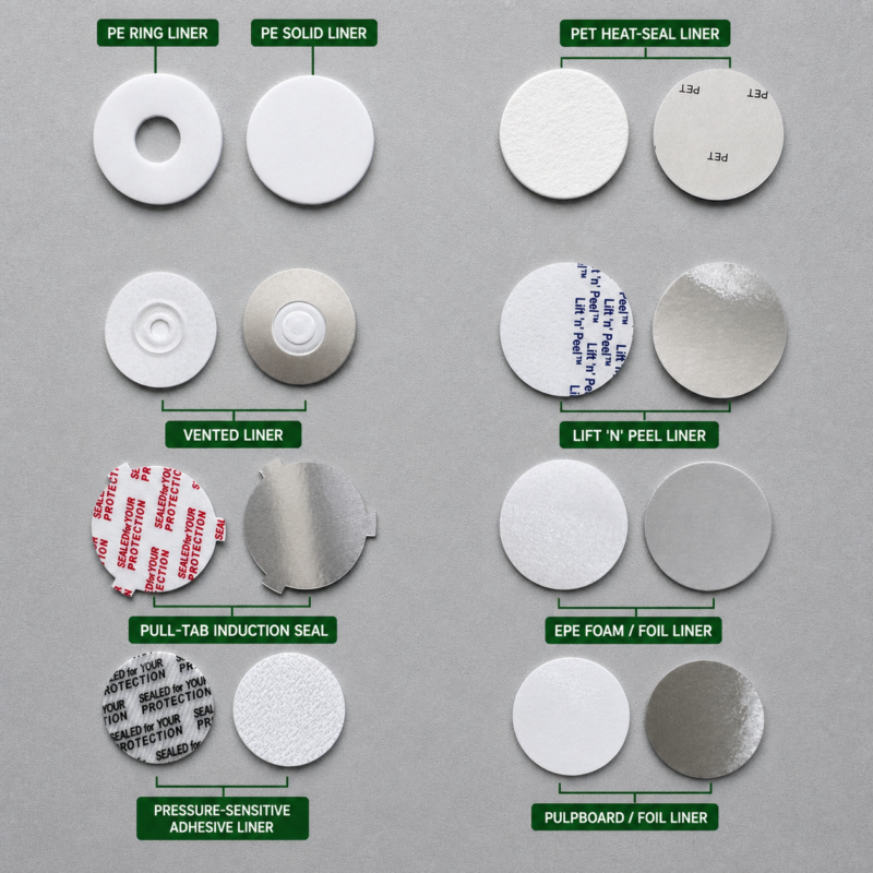 Cap closure liner group photo
