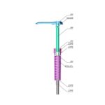 multiple thread sizes PP, PE, LDPE and stainless steel lotion pump for food and condiment, pharmaceutical and personal care packaging, internal structure diagram