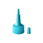 24/410 PP nozzle cap for hair care and personal care packaging, front view with nozzle open