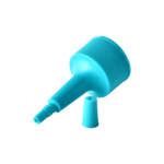 24/410 PP nozzle cap for hair care and personal care packaging, bottom view