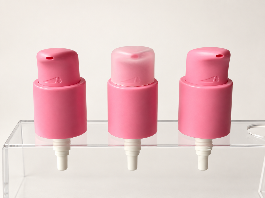 Open and locked lotion pump cap positions