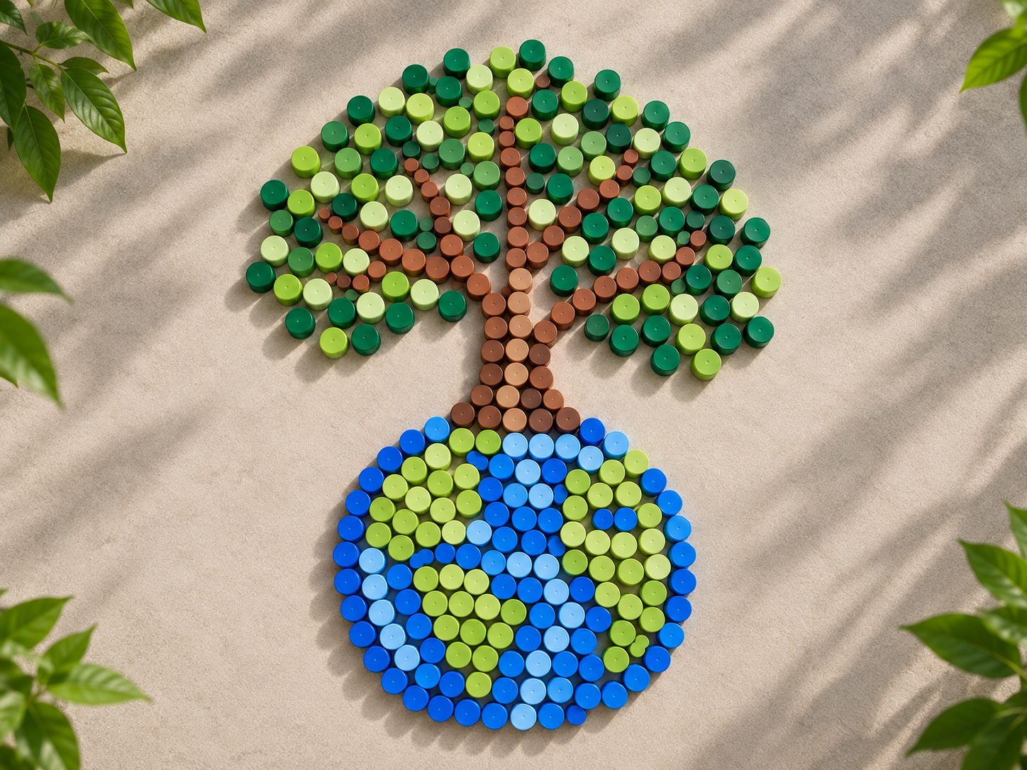 Small components can create a bigger impact Bottle Cap Mosaic Art horizontal